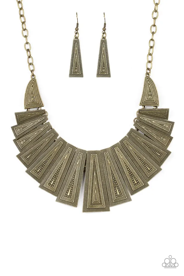 Paparazzi Necklace Metro Mane Brass Paparazzi Jewelry Necklaces