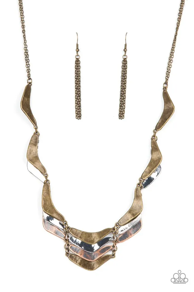 Paparazzi Necklace Mixed Metal Mecca Brass Paparazzi Jewelry Necklaces Paparazzi Necklace Mixed Metal Mecca Brass Paparazzi Jewelry Necklaces
