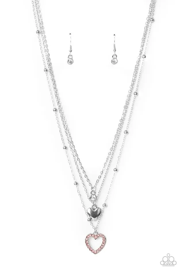 Paparazzi Necklace Never Miss a Beat Pink Paparazzi Jewelry Necklaces
