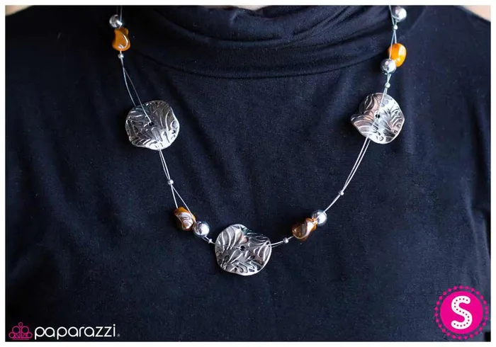 Paparazzi Necklace On The Wire Orange Paparazzi Jewelry Necklaces
