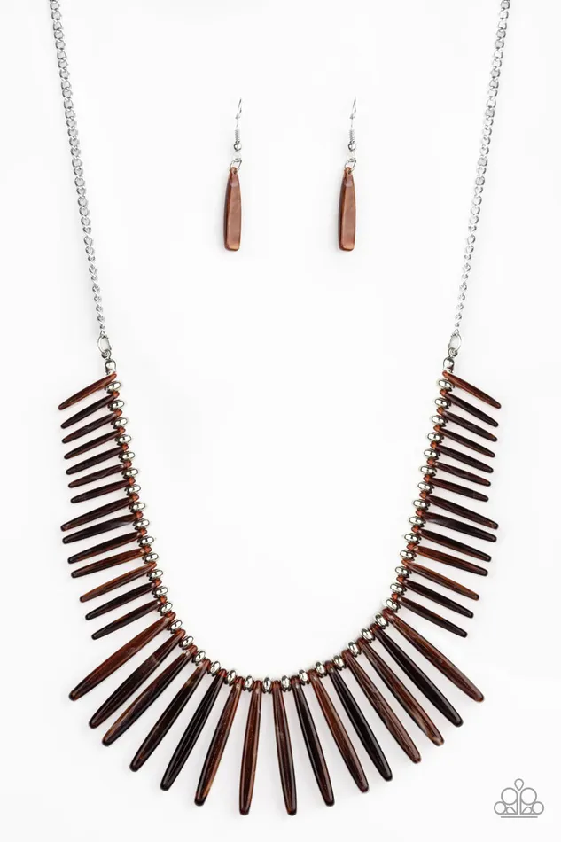 Paparazzi Necklace Out of My Element Brown Paparazzi Jewelry Necklaces