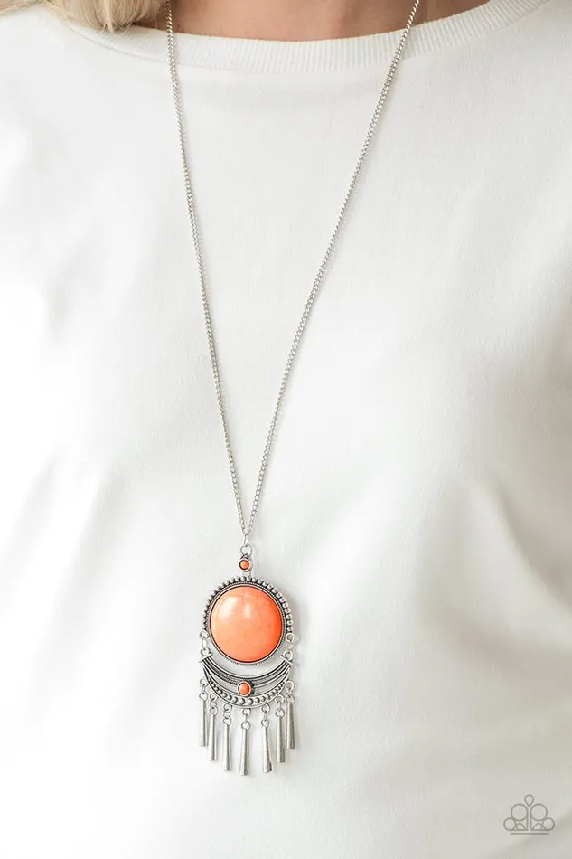 Paparazzi Necklace Rural Rustler Orange Paparazzi Jewelry Necklaces