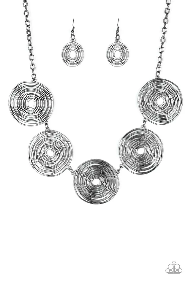 Paparazzi Necklace SOLMates Black Paparazzi Jewelry Necklaces
