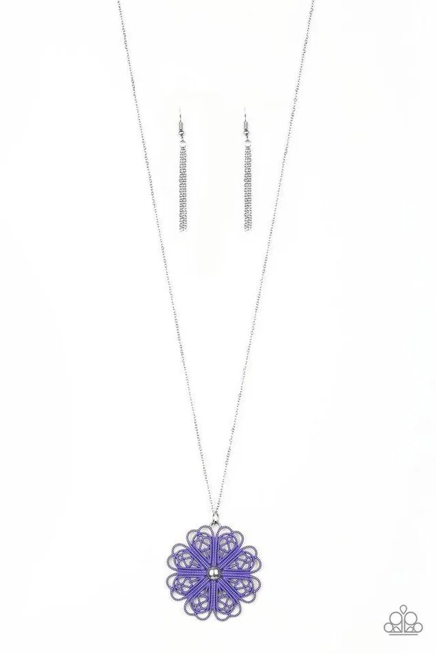 Paparazzi Necklace Spin Your PINWHEELS Purple Paparazzi Jewelry Necklaces