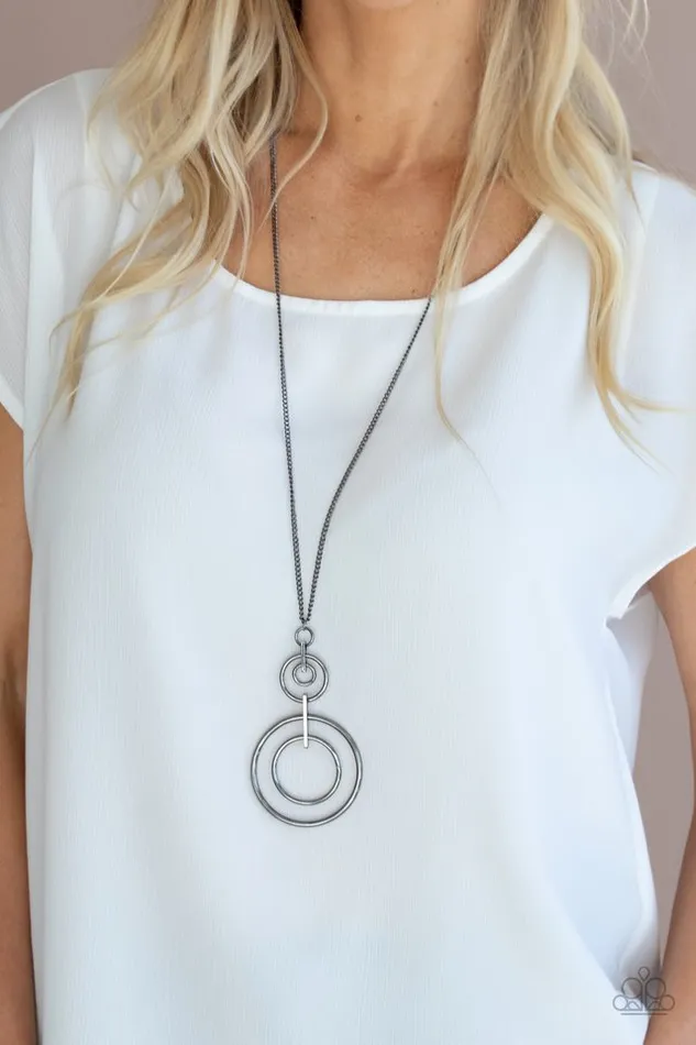 Paparazzi Necklace The Inner Workings Black Paparazzi Jewelry Necklaces