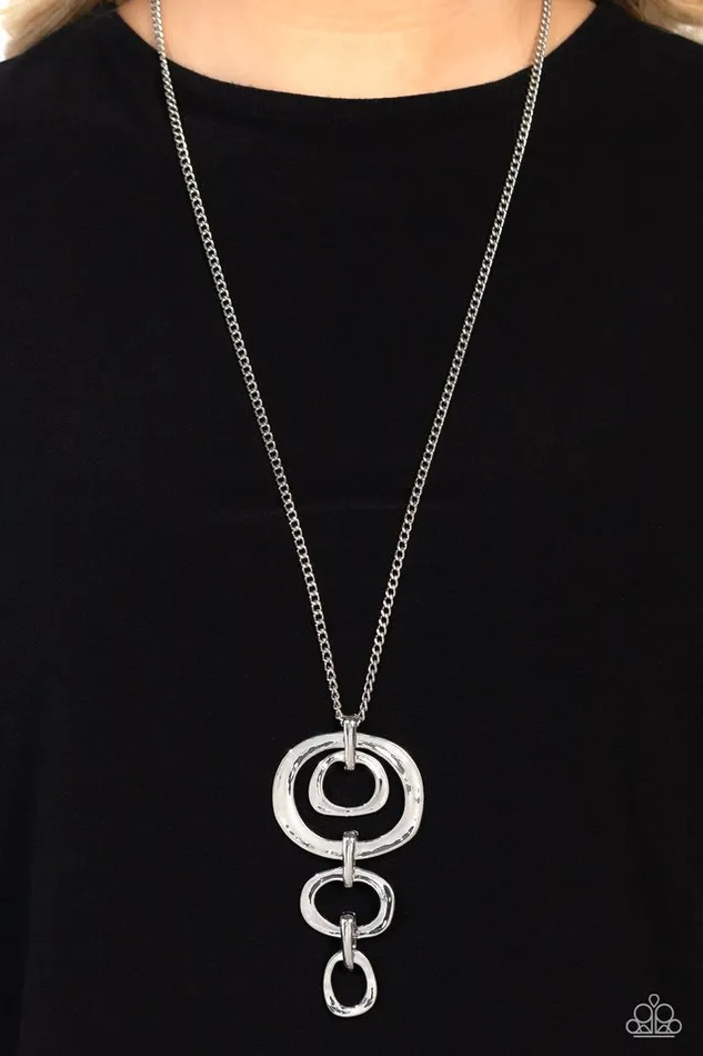 Paparazzi Necklace Tranquil Trickle Silver Paparazzi Jewelry Necklaces