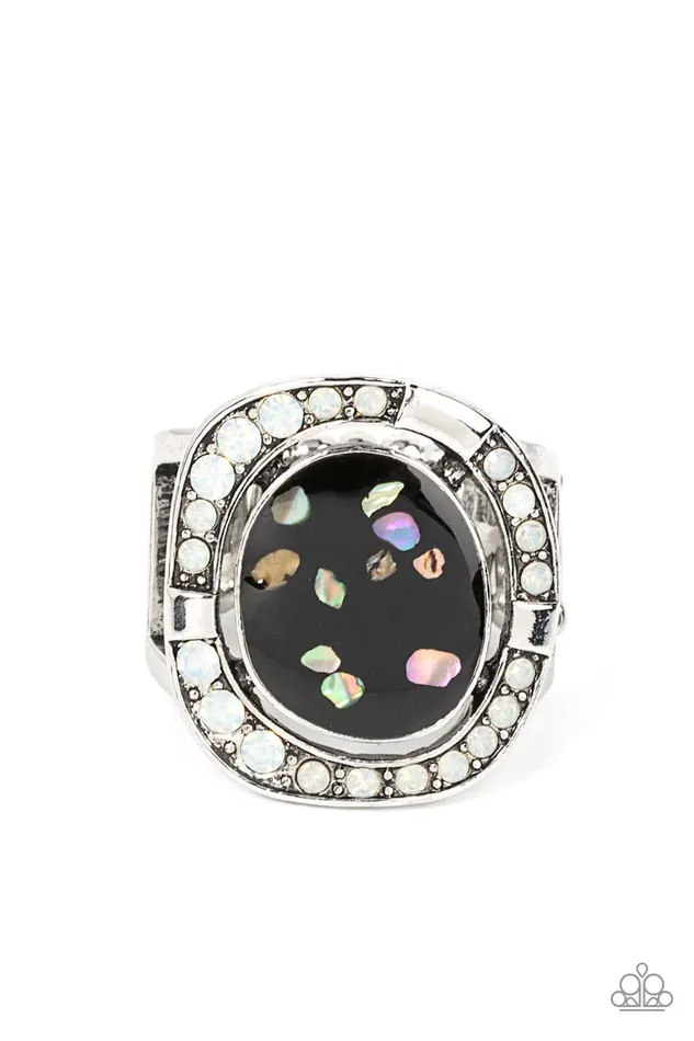 Paparazzi Ring Beach Bijou Black Paparazzi Jewelry Rings