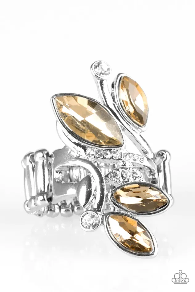Paparazzi Ring Beautifully Botanical Brown Paparazzi Jewelry Rings