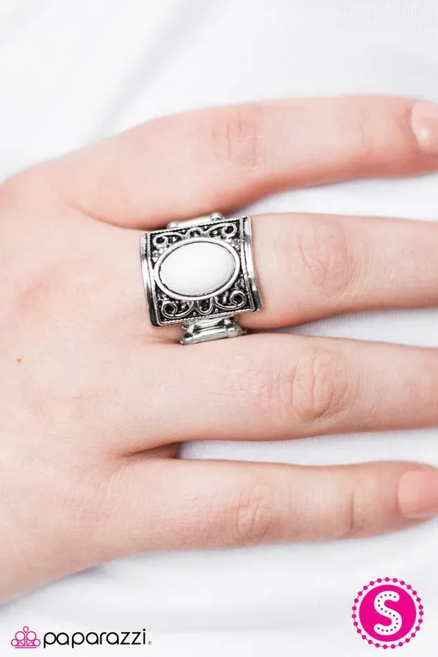Paparazzi Ring Color Me Courageous White Paparazzi Jewelry Rings