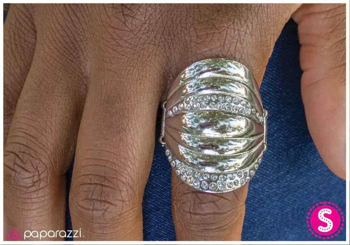 Paparazzi Ring Graded on a Curve White Paparazzi Jewelry Rings