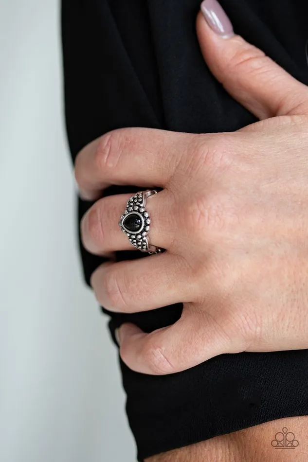 Paparazzi Ring Pep Talk Black Paparazzi Jewelry Rings