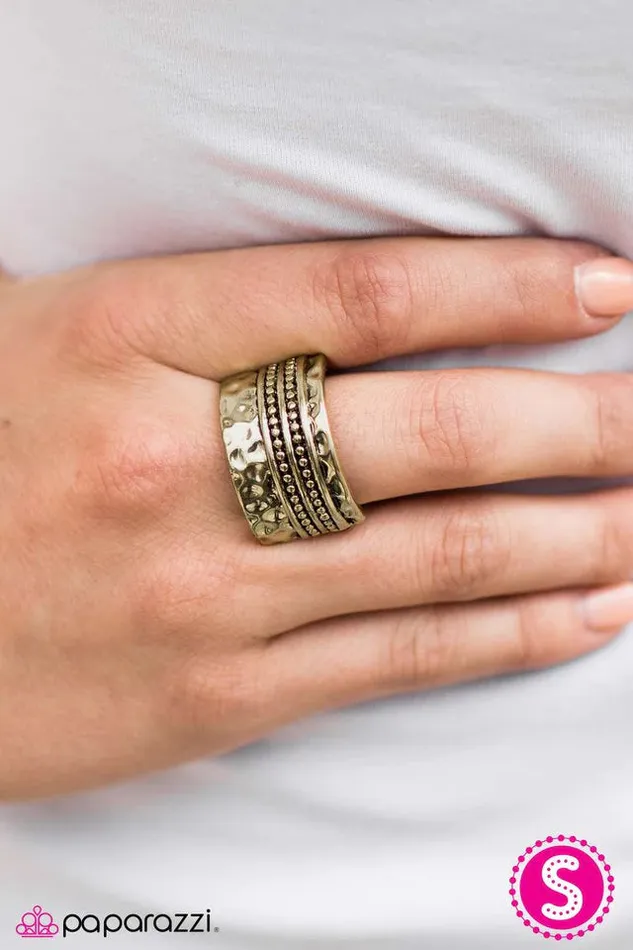 Paparazzi Ring Plate Tectonics Brass Paparazzi Jewelry Rings
