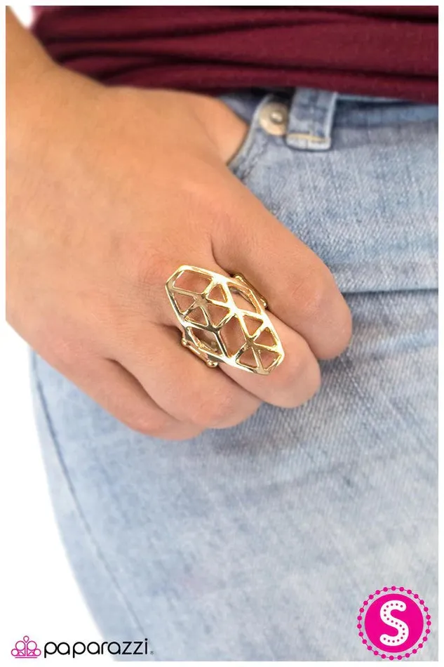 Paparazzi Ring Warrioress Gold Paparazzi Jewelry Rings