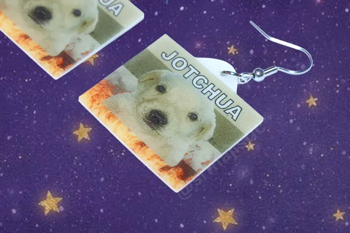 READY TO SHIP Jotchua Flag with Flames Funny Handmade Earrings Sam Makes Things Earrings READY TO SHIP Jotchua Flag with Flames Funny Handmade Earrings Sam Makes Things Earrings