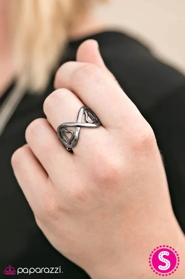 Rings Paparazzi Jewelry Paparazzi Ring Heart and Soul Black