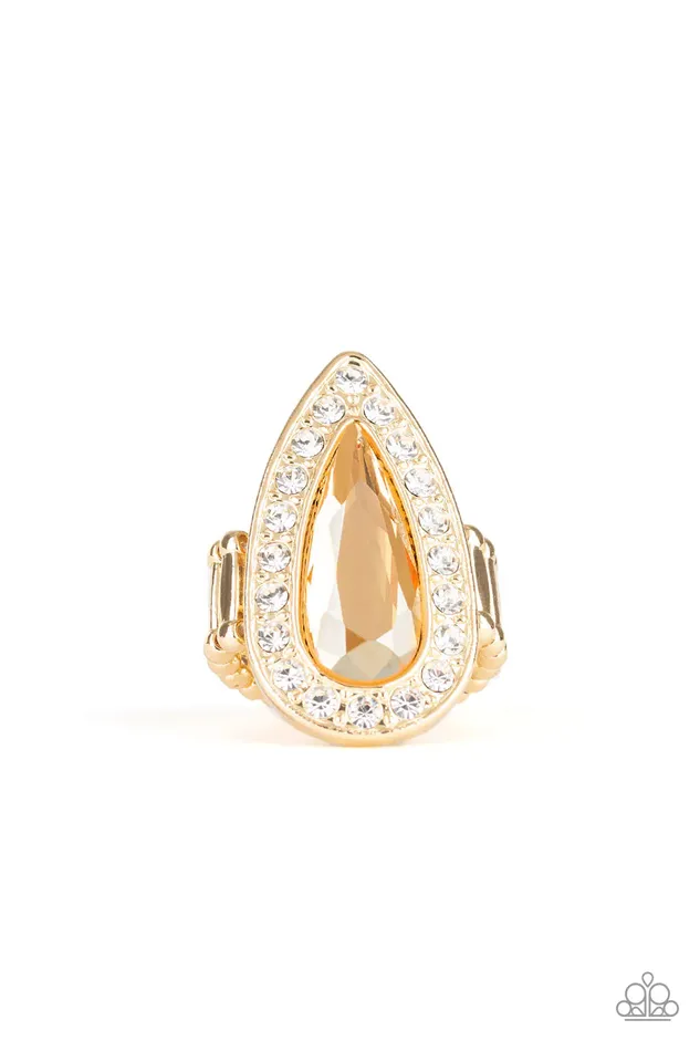 Rings Paparazzi Jewelry Paparazzi Ring Majestic Mayhem Gold
