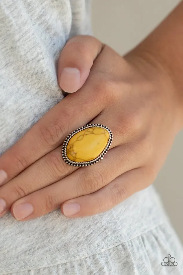 Rings Paparazzi Jewelry Paparazzi Ring Stone Samba Yellow