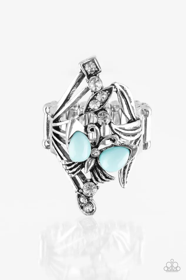 Rings Paparazzi Ring Beautiful In Butterflies Blue Paparazzi Jewelry