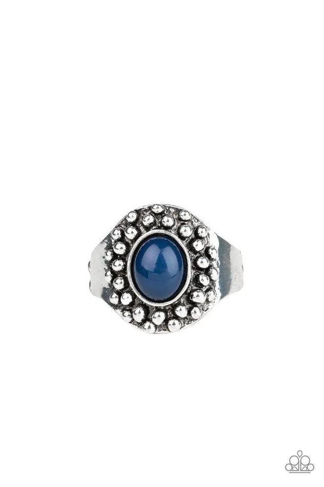 Rings Paparazzi Ring Please and Thank You Blue Paparazzi Jewelry