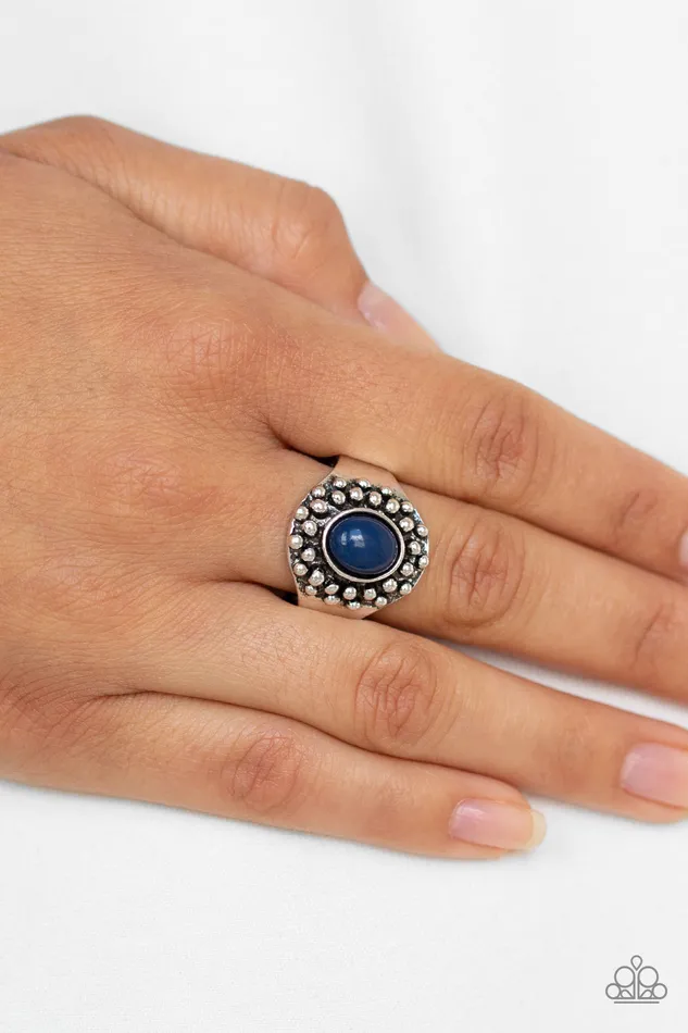 Rings Paparazzi Ring Please and Thank You Blue Paparazzi Jewelry