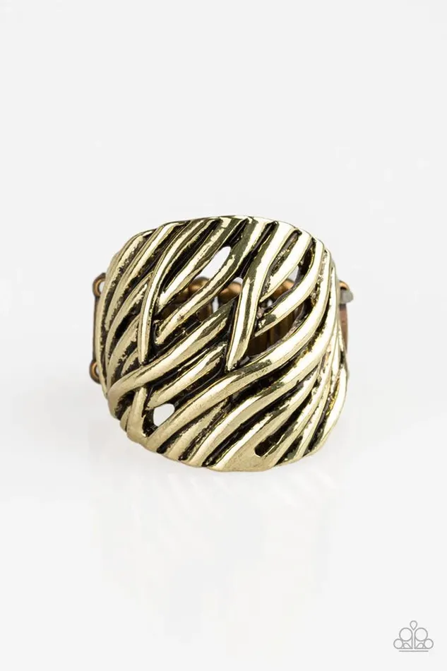 Rings Paparazzi Ring Really Riveting Brass Paparazzi Jewelry