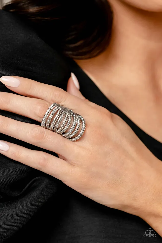 Rings Paparazzi Ring Rippling Rarity White Paparazzi Jewelry