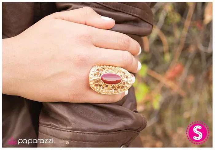 Rings Paparazzi Ring Setting the Stage Red Paparazzi Jewelry