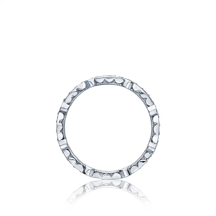 Rings Tacori Sculpted Crescent 18K White Gold Diamond Wedding Band Tacori