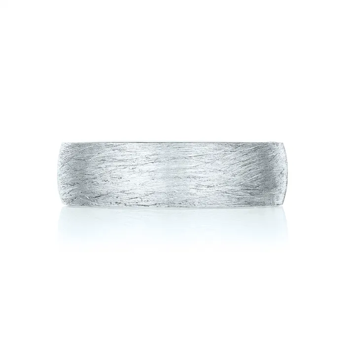 Rings Tacori Tacori Sculpted Crescent 18K White Gold Domed Brushed Mens Wedding Band 7mm Rings Tacori Tacori Sculpted Crescent 18K White Gold Domed Brushed Mens Wedding Band 7mm