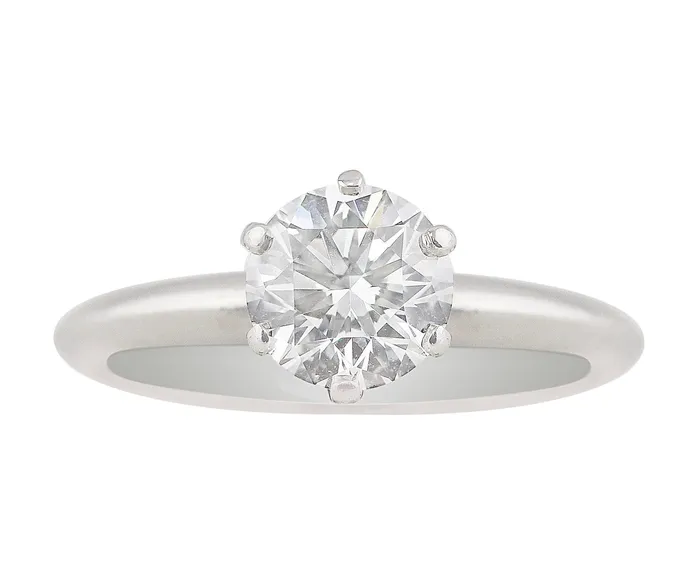 Rings Tiffany Co Estate Tiffany Co Platinum Diamond Solitaire Ring