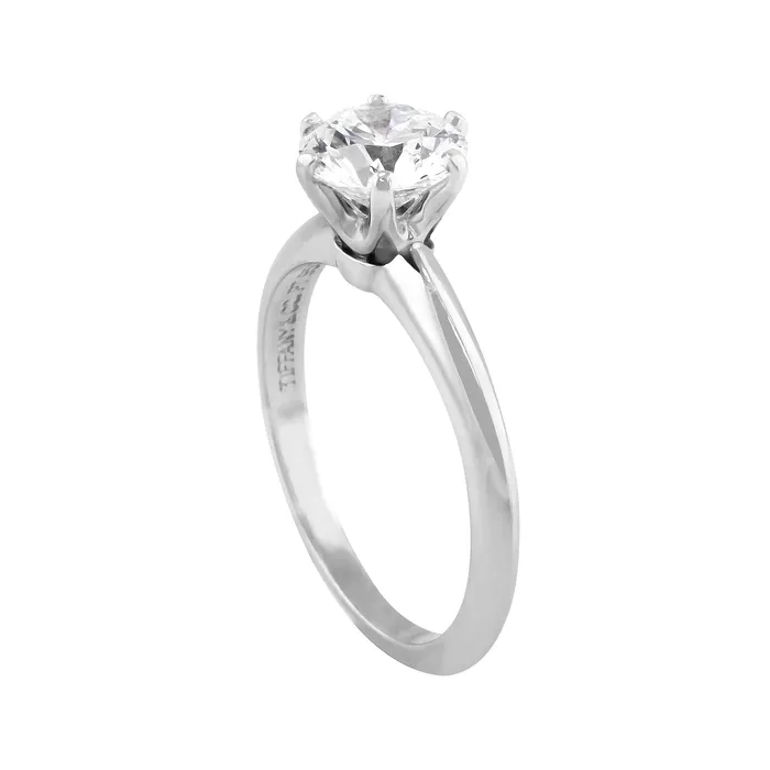 Rings Tiffany Co Estate Tiffany Co Platinum Diamond Solitaire Ring Rings Tiffany Co Estate Tiffany Co Platinum Diamond Solitaire Ring