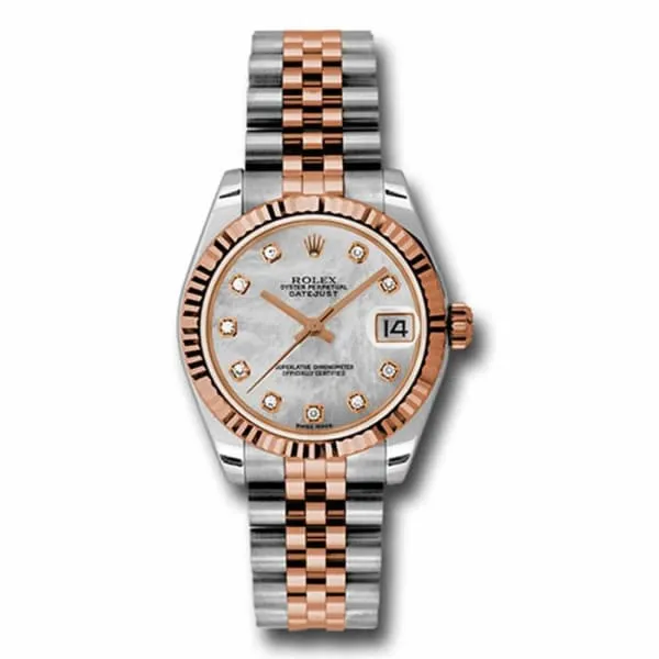 Rolex Bracelets Rolex Datejust 31mm Ref 178271 mdj White Mother of Pearl Diamond Dial Two Tone Stainless Steel 18K Rose Gold Jubilee Bracelet Womens Watch Rolex Bracelets Rolex Datejust 31mm Ref 178271 mdj White Mother of Pearl Diamond Dial Two Tone Stainless Steel 18K Rose Gold Jubilee Bracelet Womens Watch