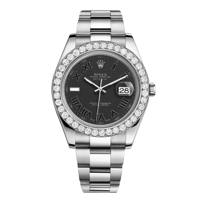 Rolex Bracelets Rolex Datejust II 41mm Ref 116300 Black Dial Diamond Bezel Stainless Steel Oyster Bracelet Mens Watch Rolex Bracelets Rolex Datejust II 41mm Ref 116300 Black Dial Diamond Bezel Stainless Steel Oyster Bracelet Mens Watch