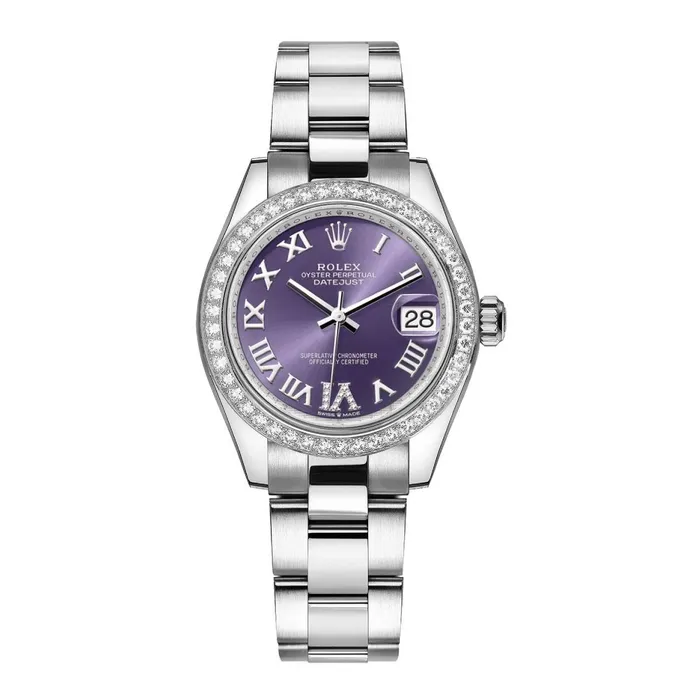 Rolex Datejust 31mm Stainless steel bracelet Aubergine dial Diamond bezel Ladies Watch 278384rbr0029 Rolex Bracelets Rolex Datejust 31mm Stainless steel bracelet Aubergine dial Diamond bezel Ladies Watch 278384rbr0029 Rolex Bracelets