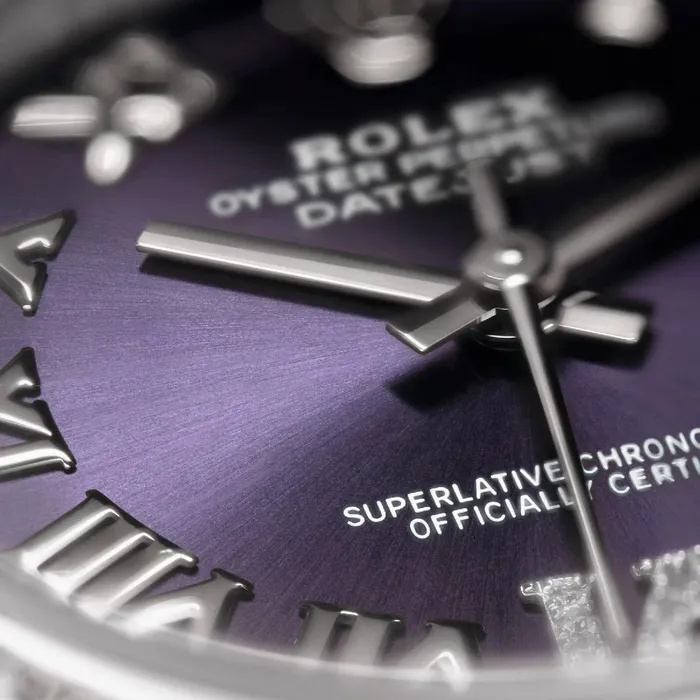 Rolex Datejust 31mm Stainless steel bracelet Aubergine dial Diamond bezel Ladies Watch 278384rbr0029 Rolex Bracelets