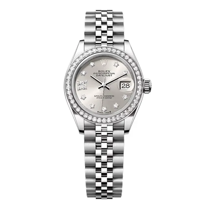 Rolex Rolex LadyDatejust 28mm Ref 279384rbr0021 Silver Diamond Dial Diamond Bezel Stainless Steel Jubilee Bracelet Womens Watch Bracelets Rolex Rolex LadyDatejust 28mm Ref 279384rbr0021 Silver Diamond Dial Diamond Bezel Stainless Steel Jubilee Bracelet Womens Watch Bracelets