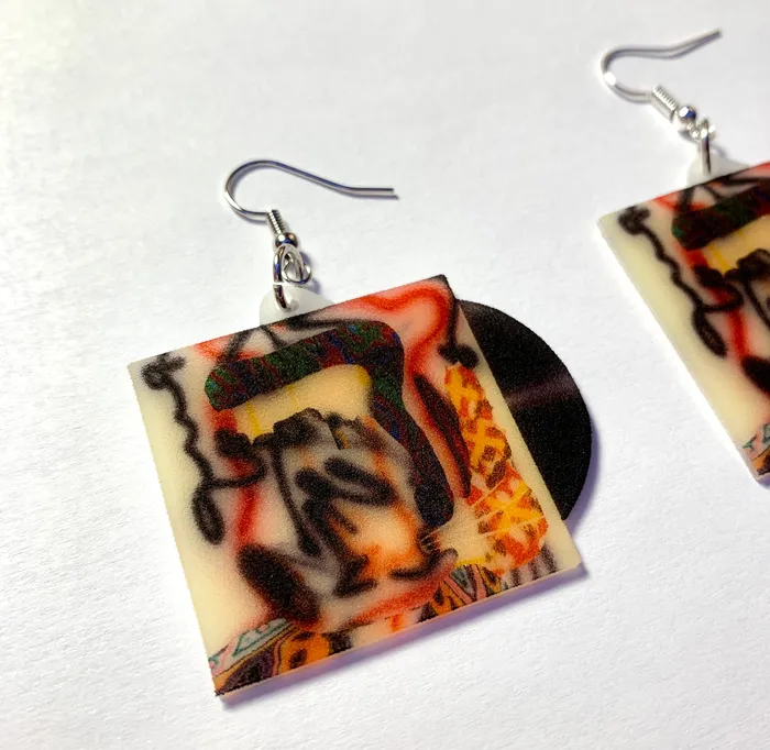 Sam Makes Things Earrings BENEE Hey U X Vinyl Album Handmade Earrings