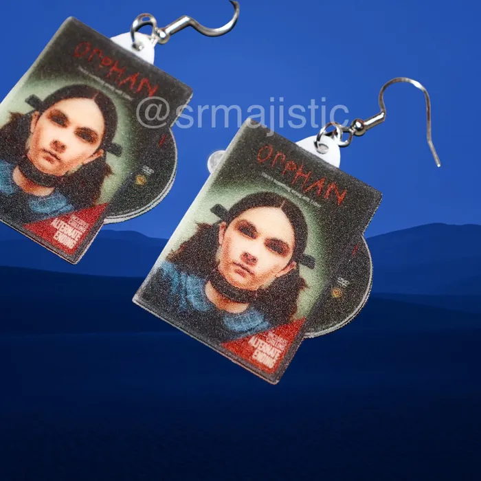 Sam Makes Things Earrings READY TO SHIP Orphan 2009 DVD 2D detailed Handmade Earrings