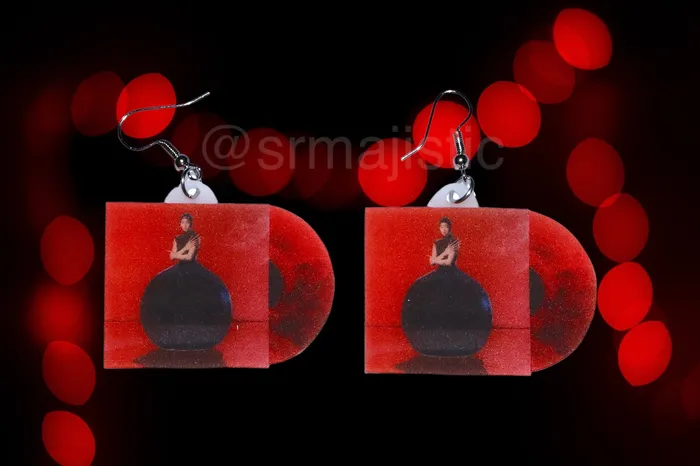Sam Makes Things Rina Sawayama Hold the Girl Vinyl Album Handmade Earrings Earrings