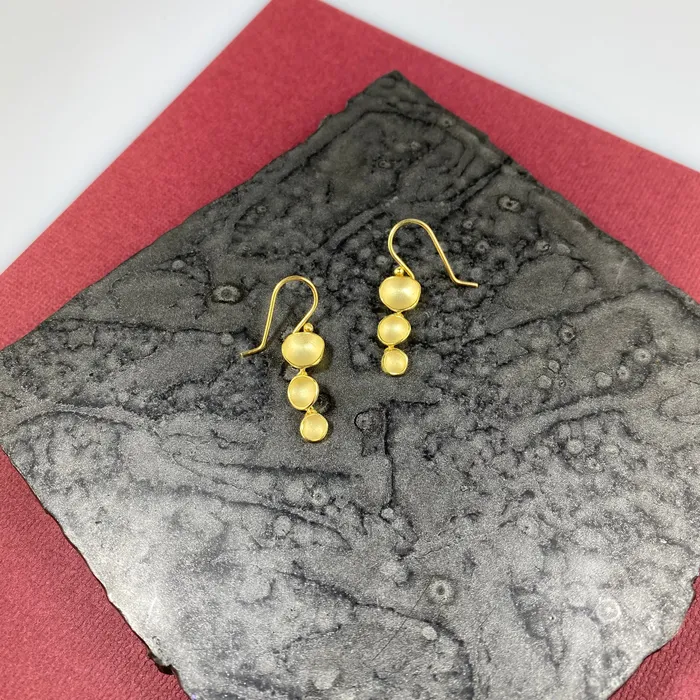 Sarah Richardson Jewelry Triple Pod Drop Earrings in Gold Vermeil Earrings