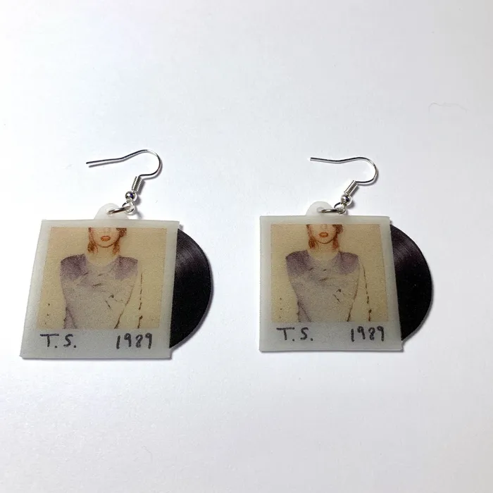 Taylor Swift 1989 Vinyl Album Handmade Earrings Sam Makes Things Earrings