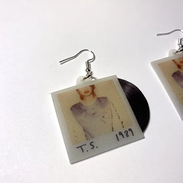 Taylor Swift 1989 Vinyl Album Handmade Earrings Sam Makes Things Earrings