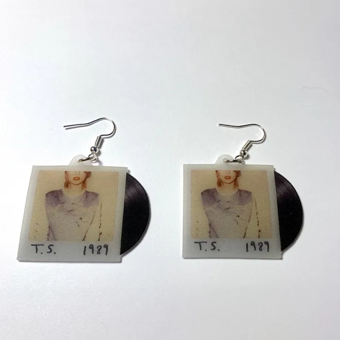 Taylor Swift 1989 Vinyl Album Handmade Earrings Sam Makes Things Earrings