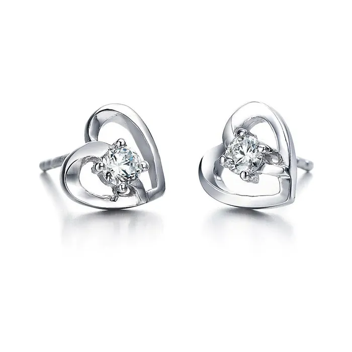 13 Ct Round Cut Natural Earth Mined Diamond Stud Earring 14K White Gold New GB Earrings 13 Ct Round Cut Natural Earth Mined Diamond Stud Earring 14K White Gold New GB Earrings