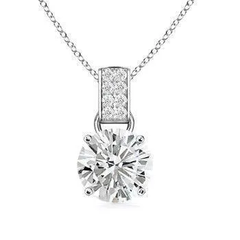 165 Carats Round Solitaire Real Natural Earth Mined Diamond Pendant White Gold Fine Jewelry GB Necklaces 165 Carats Round Solitaire Real Natural Earth Mined Diamond Pendant White Gold Fine Jewelry GB Necklaces