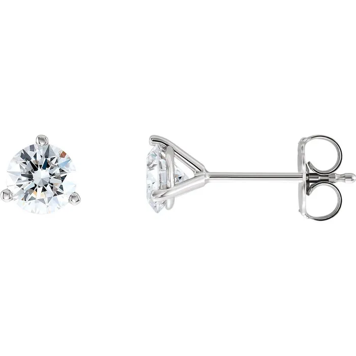3 Prong Set Solitaire Round Real Natural Earth Mined Diamond 1 Carat Stud Earring Jewelry GB Earrings 3 Prong Set Solitaire Round Real Natural Earth Mined Diamond 1 Carat Stud Earring Jewelry GB Earrings