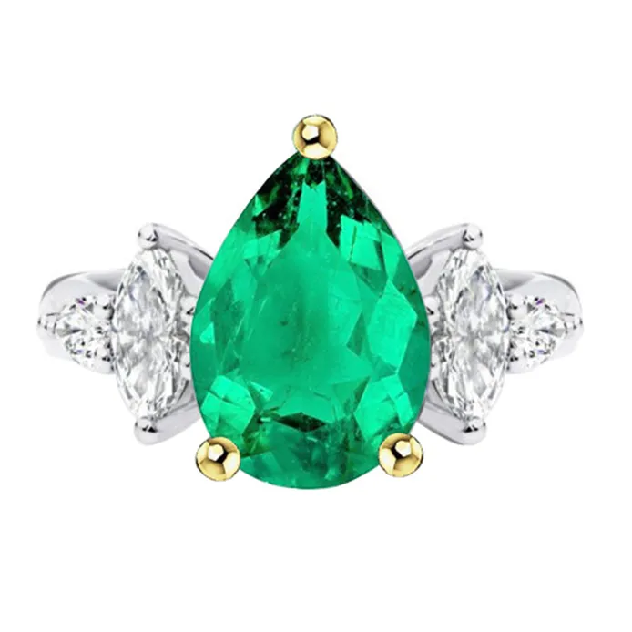 Anniversary Ring Pear Green Emerald Milestone Jewelry HarryChadEntcom Rings Anniversary Ring Pear Green Emerald Milestone Jewelry HarryChadEntcom Rings