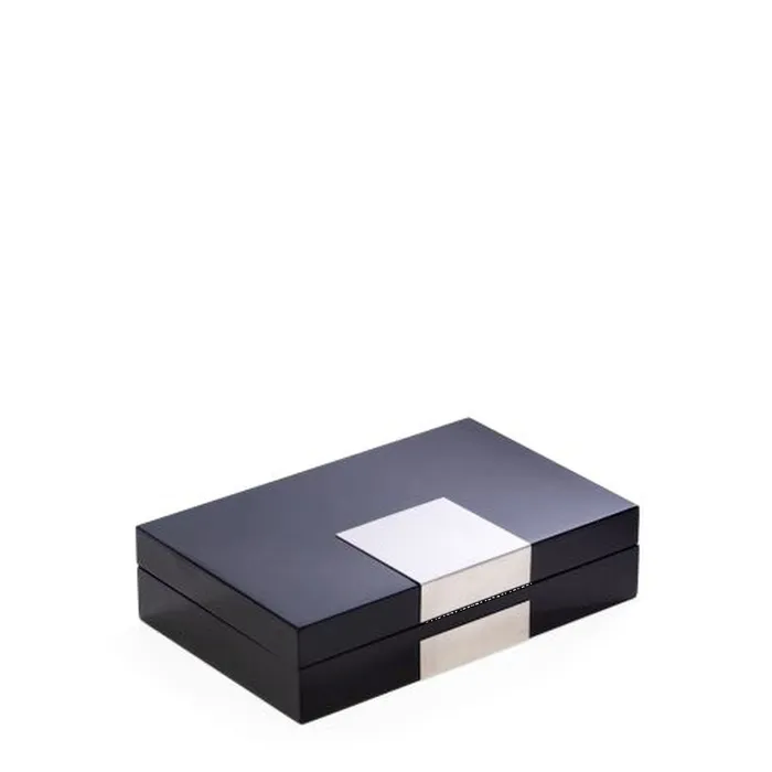Bracelets Bey Berk Lacquered Black Wood Valet Box With Stainless Steel Accent Bracelets Bey Berk Lacquered Black Wood Valet Box With Stainless Steel Accent