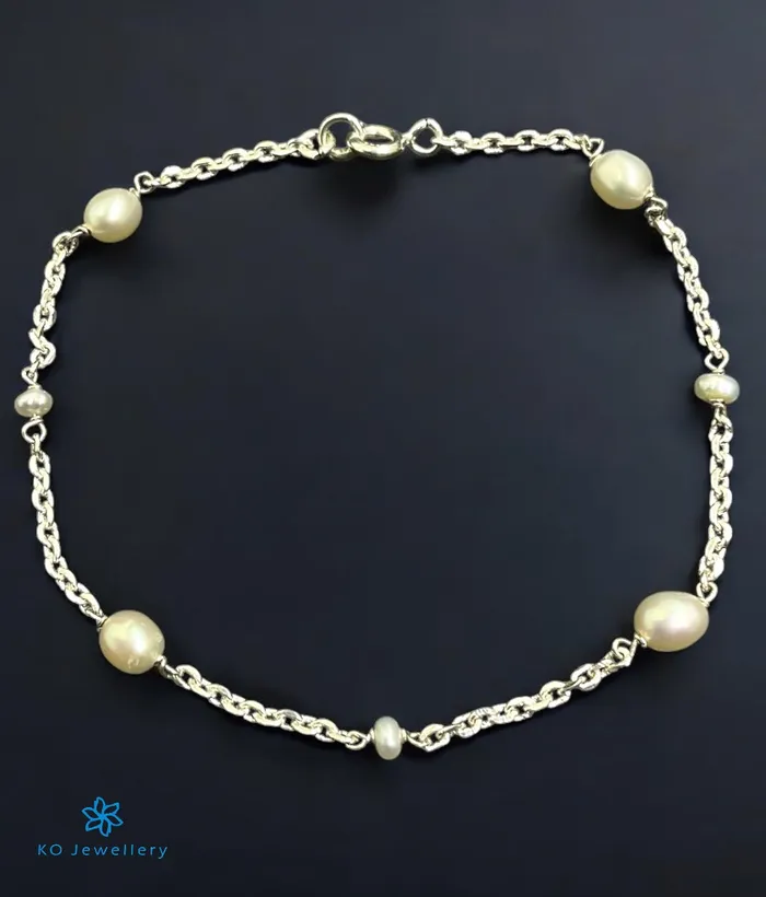 Bracelets Bharati The Prabir Silver Pearl Bracelet