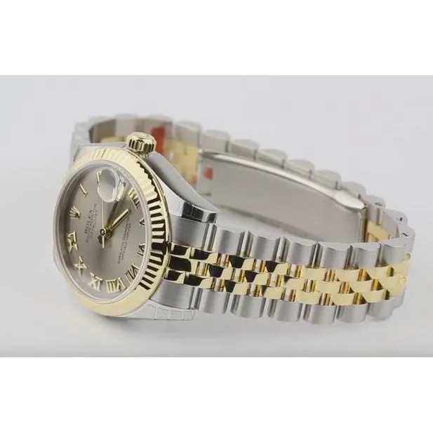 Bracelets GB Rolex Roman Dial Jubilee Bracelet Datejust Midsize Watch Ss Gold